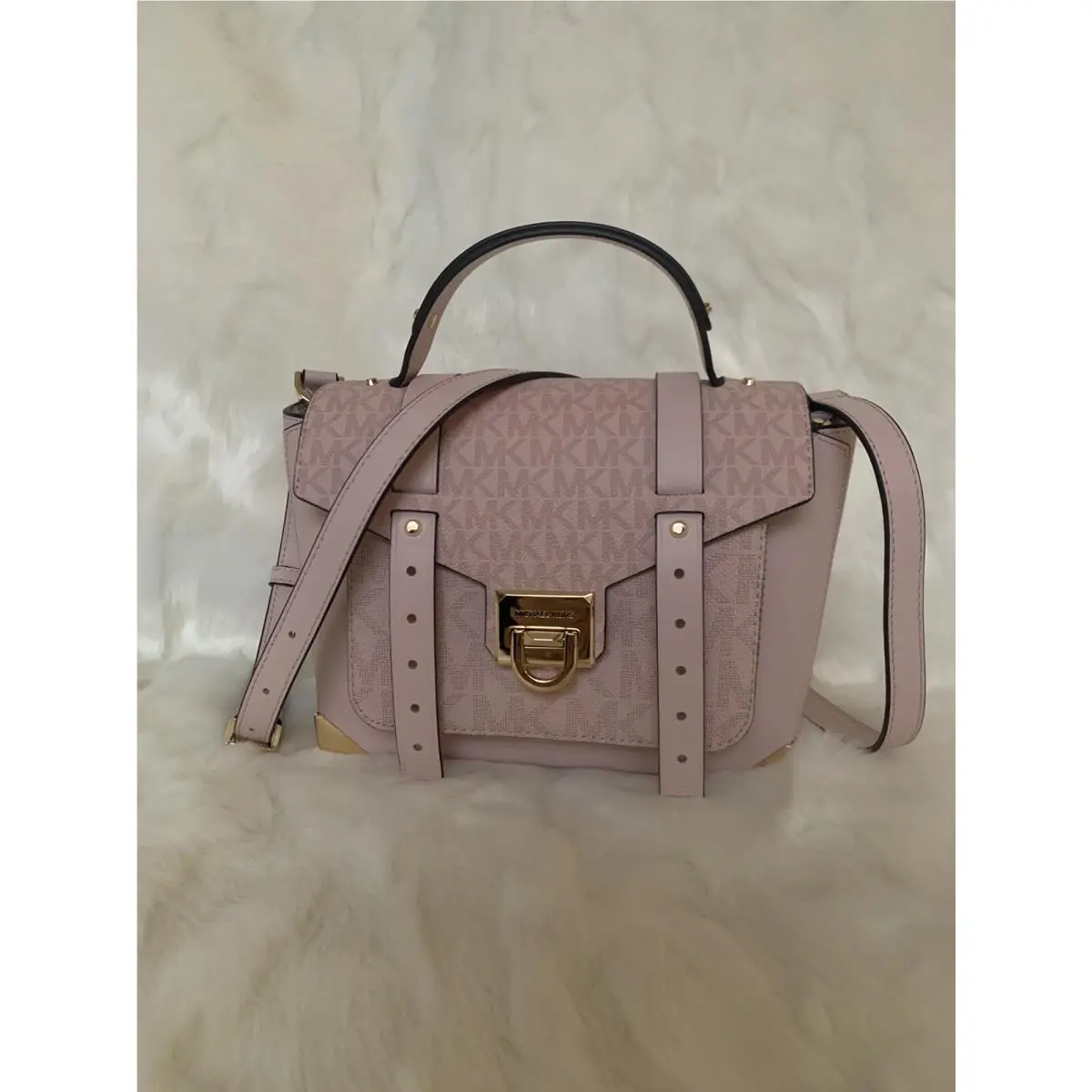 Manhattan Medium Top Handle School Satchel Dark Powderblush by Michael Kors