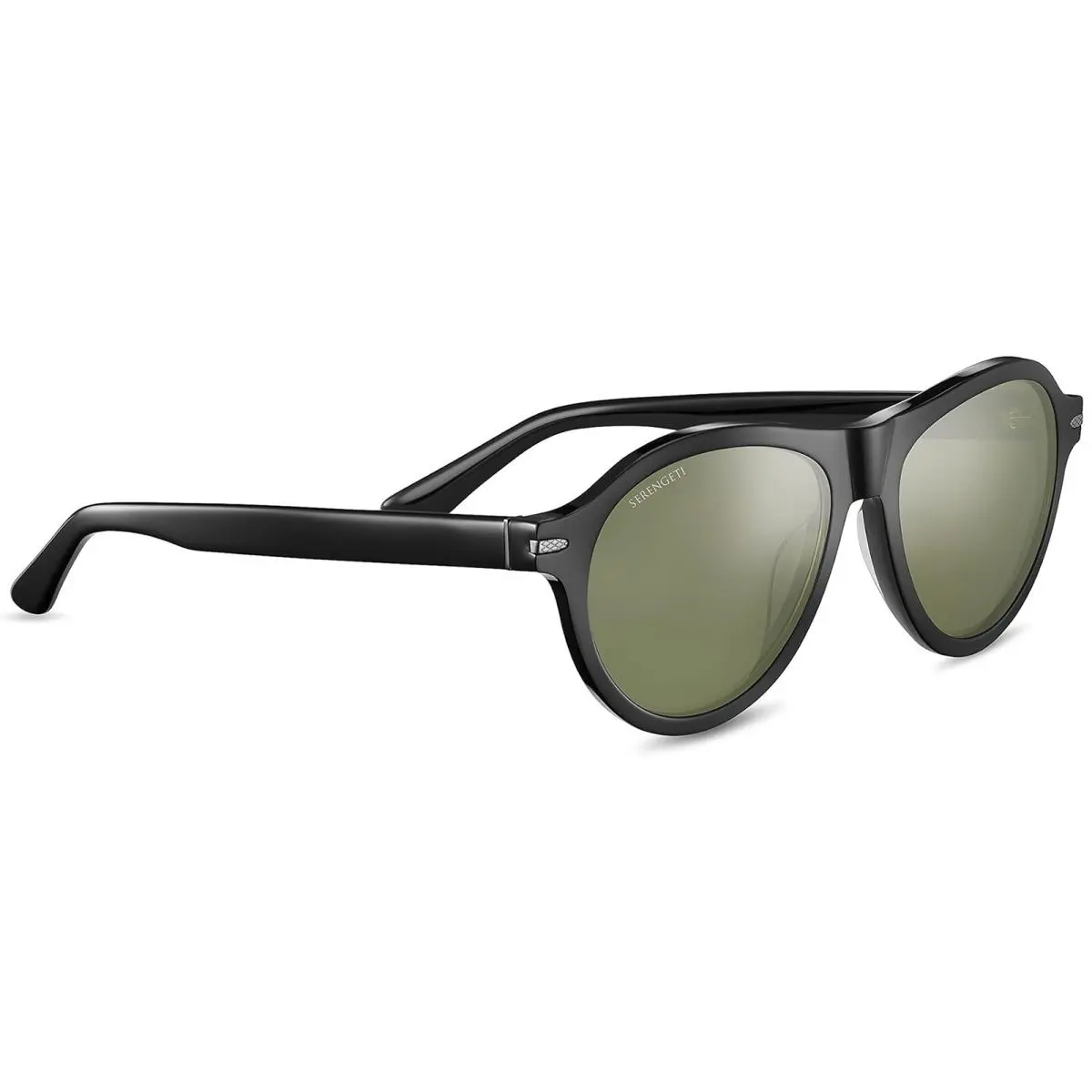 Serengeti Mara Polarized Photochromic Women`s Shiny Black Sunglasses 8987 Italy