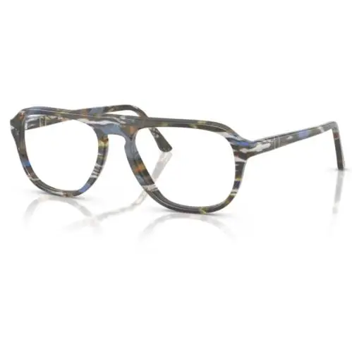 PO3368V 1222 Frost Grey/nautical Blue Soft Square 54mm Men`s Eyeglasses by Persol