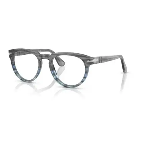Persol 0PO3377V 1205 Striped Grey Oval 52 mm Men`s Eyeglasses