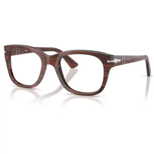 0PO3372V 1223 Striped Burgundy Square 51 mm Men`s Eyeglasses by Persol