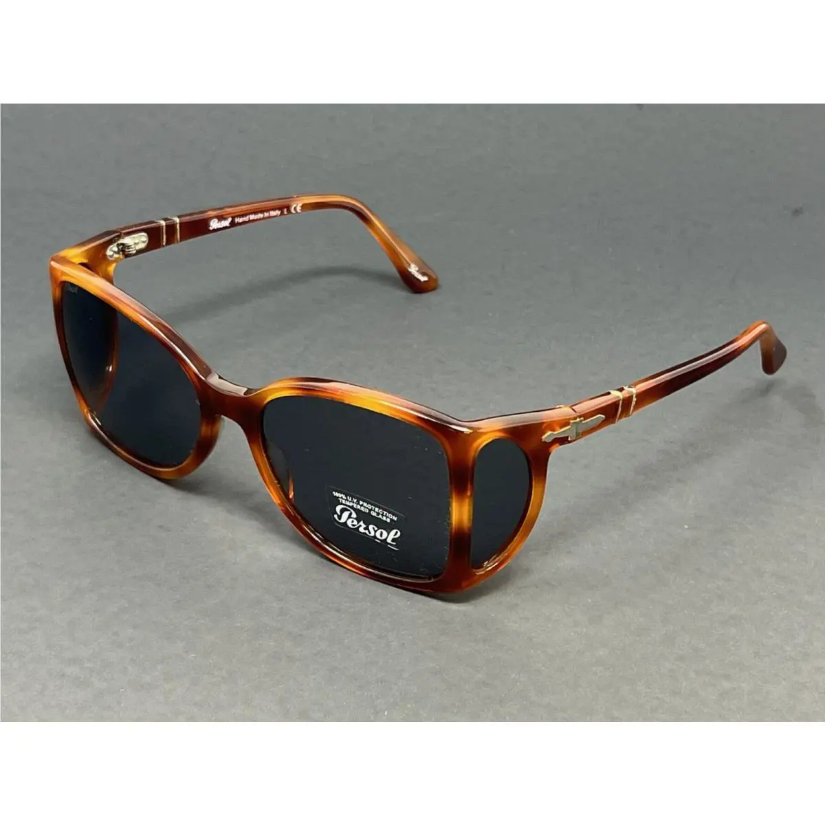 Persol PO0005 96R5 Terra di Siena 54mm Unisex Sunglasses Grey Lens