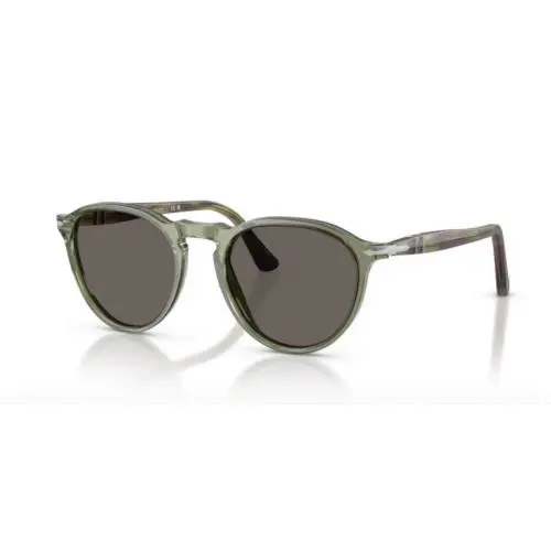 Persol 0PO3286S 1226B1 Transparent Green/dark Grey Men`s Sunglasses