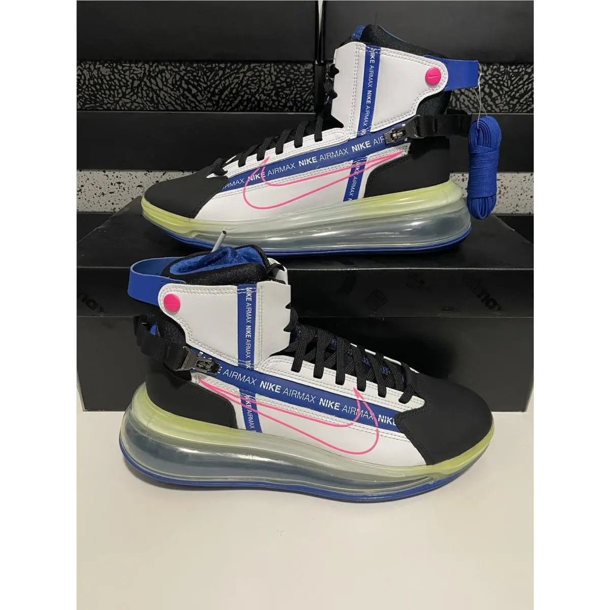 Nike shoes - Nike Air Max 720 Saturn - AO2110-101 - White/Pink Blast-Black 6