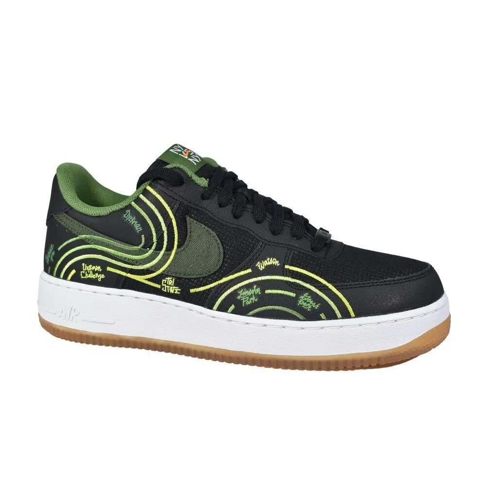 Nike shoes - Nike Air Force 1 - Air Force - DV2123-001 - Black/Carbon Green-Treeline 3