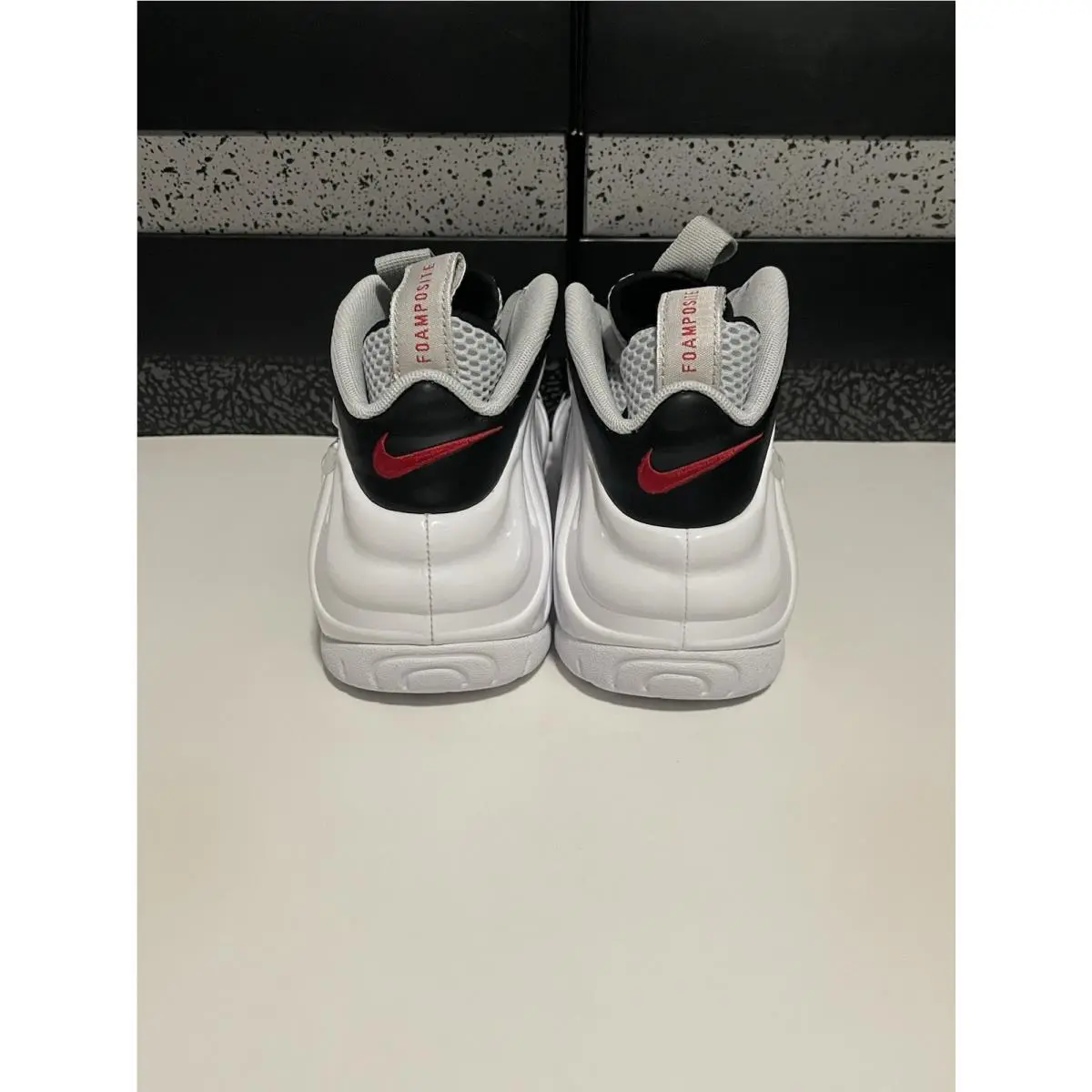 Nike shoes - Nike Air Foamposite Pro - Air Foamposite Pro - 624041-103 - White/White-Black 8