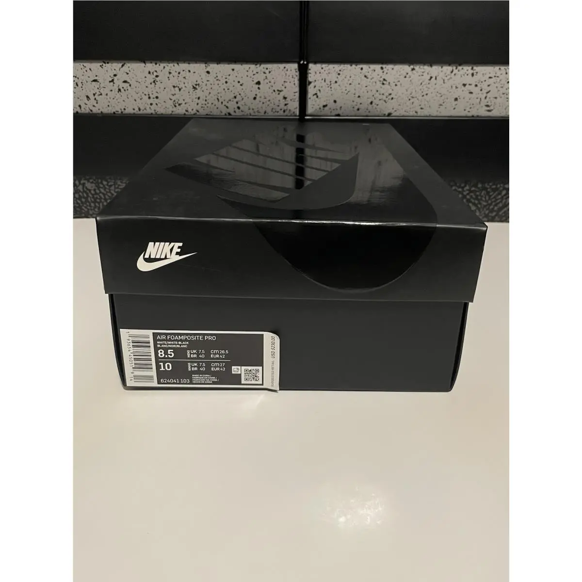 Nike shoes - Nike Air Foamposite Pro - Air Foamposite Pro - 624041-103 - White/White-Black 12