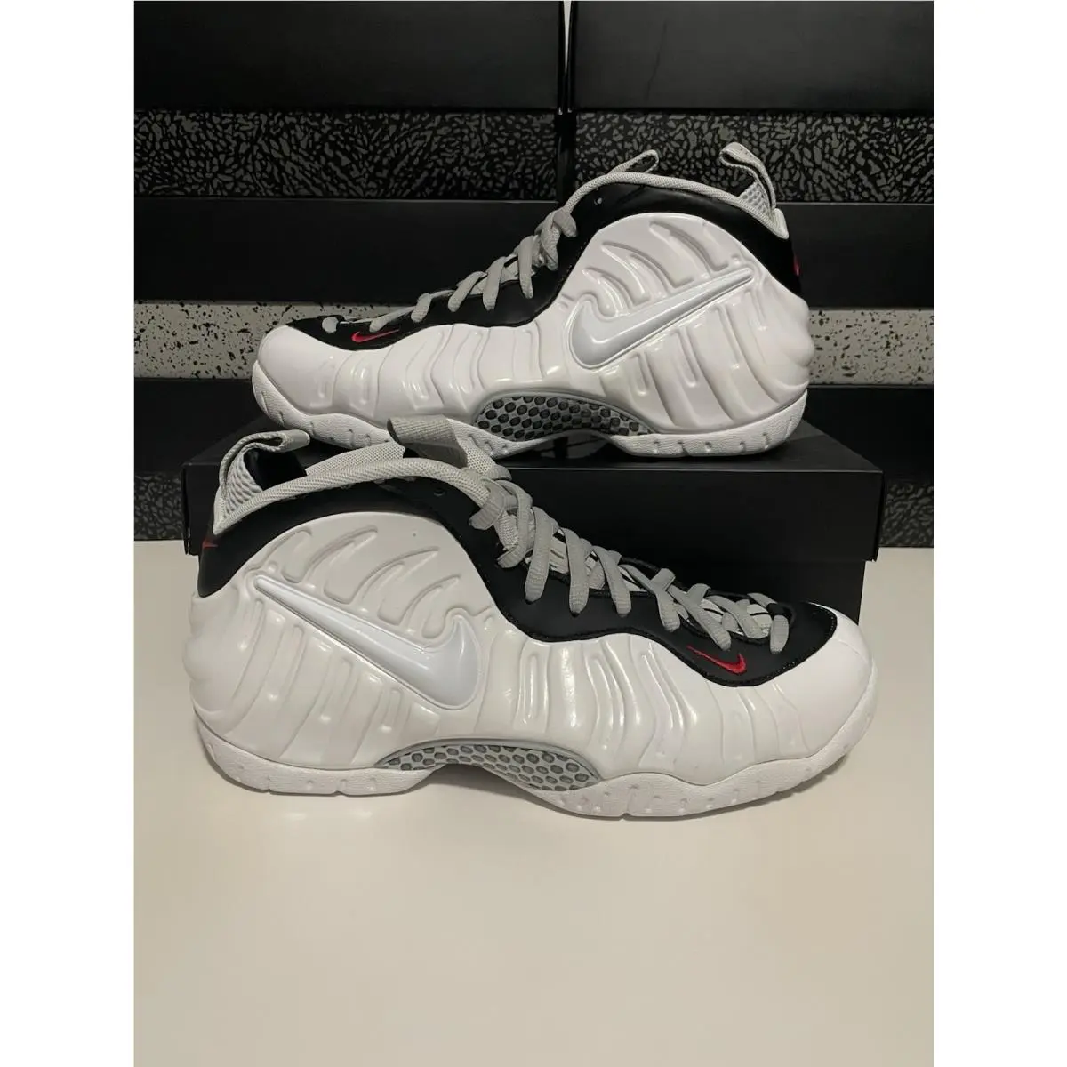 Nike shoes - Nike Air Foamposite Pro - Air Foamposite Pro - 624041-103 - White/White-Black 6