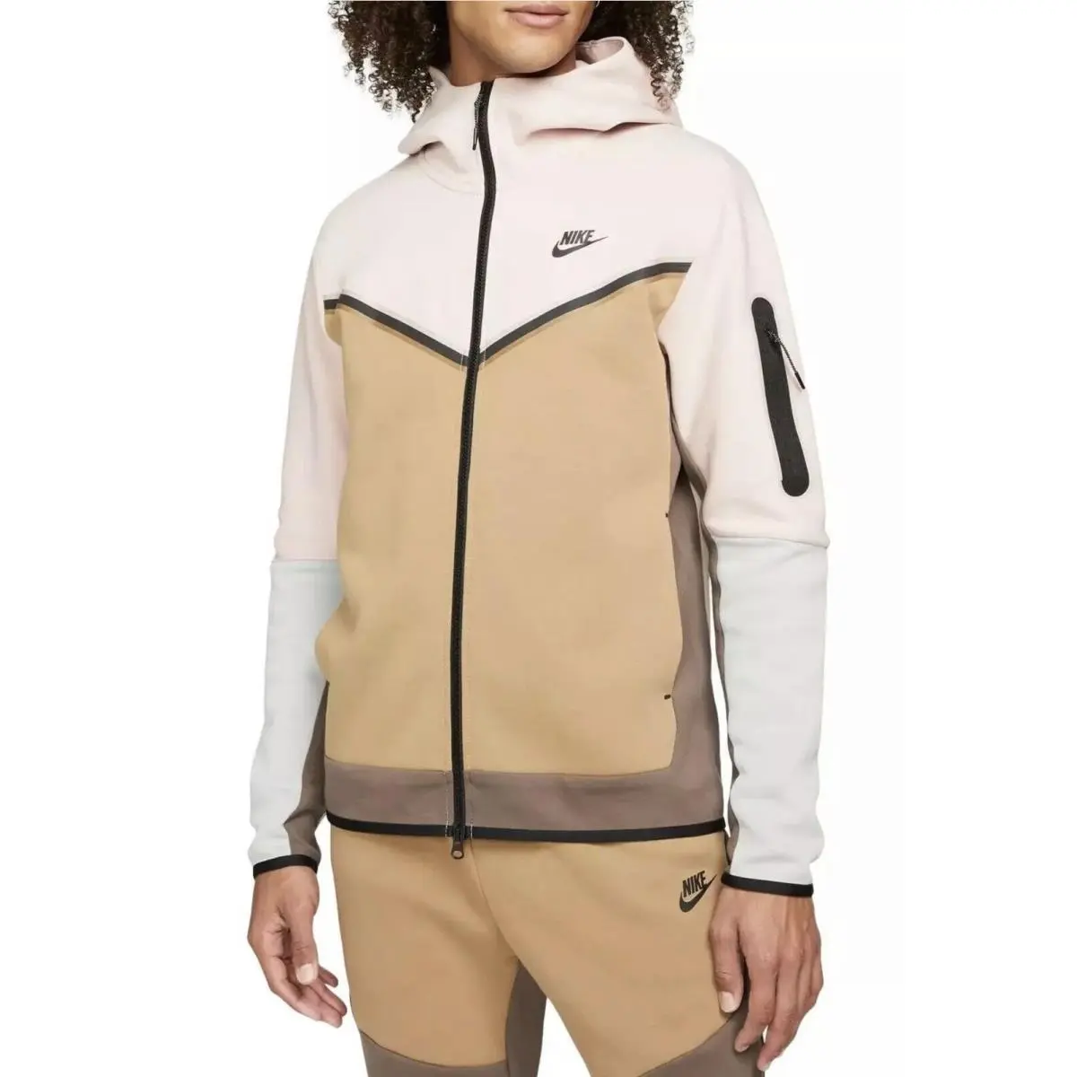 Nike Sportswear Tech Fleece Full-zip Hoodie Pink Driftwood Size 3XL CU4489-601