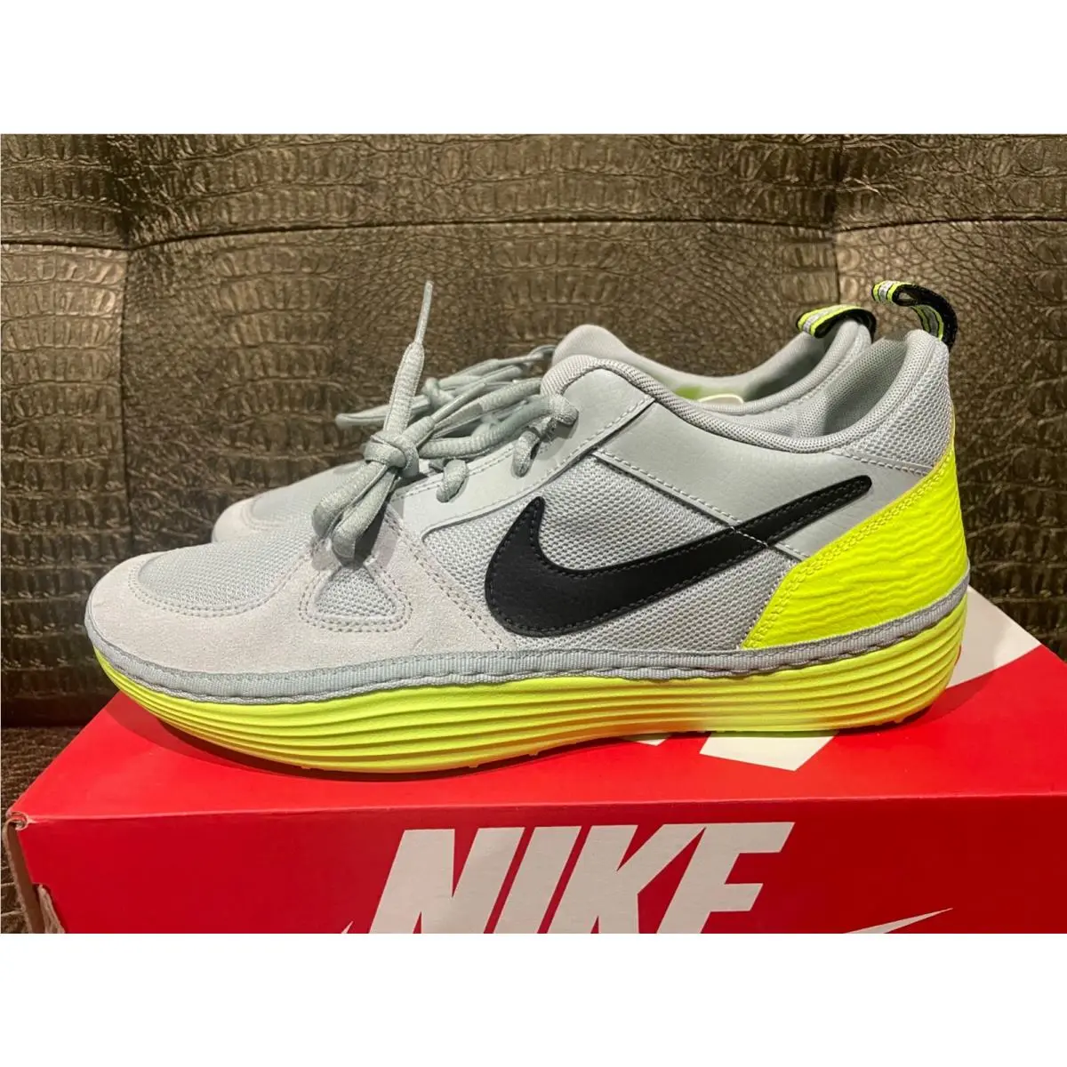 Nike shoes - Nike Solarsoft - Solarsoft - Gray/yellow 4