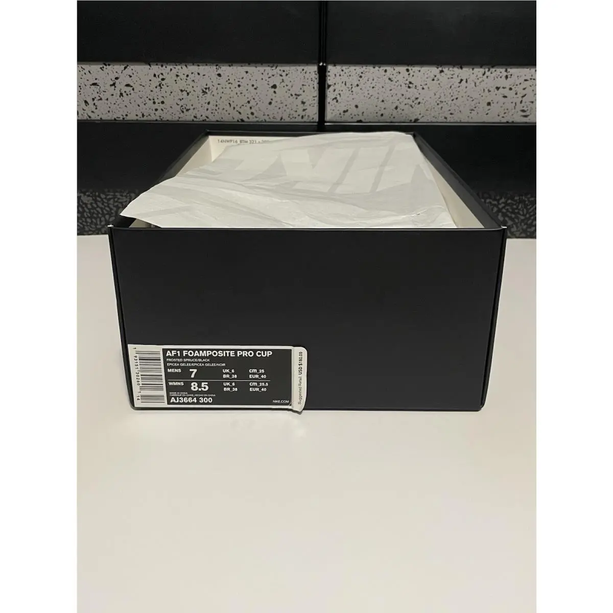 Nike shoes - Nike Air Force 1 Foamposite Pro Cup - AJ3664-300 - Frosted Spruce/Black 4