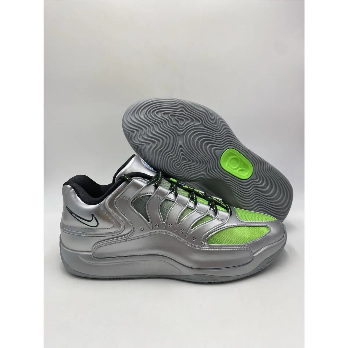 Nike KD18 Eybl Metallic Silver DK Smoke Grey IF2519 001 Men`s Size 8.5