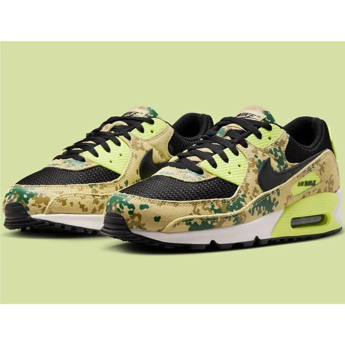Nike NK AR Max 90 Prm Men Sz 9.5 Team Gold/black-lt Lemon Twist IF1721-700 Box No Lid