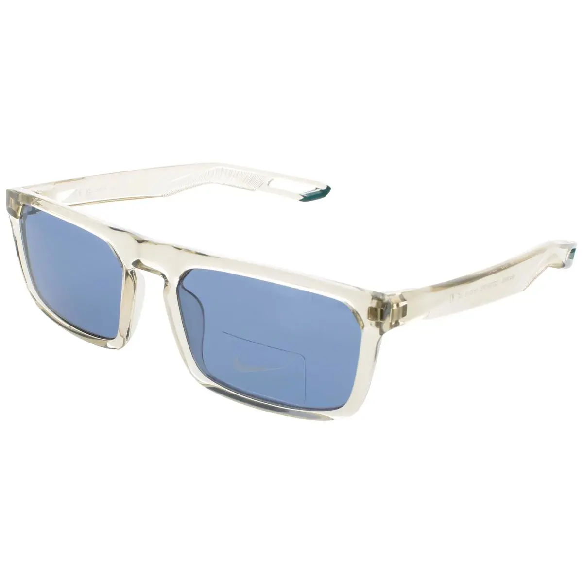 NV03 DZ7374 072 Sunglasses Light Bone Frame Blue Lenses 55 mm by Nike