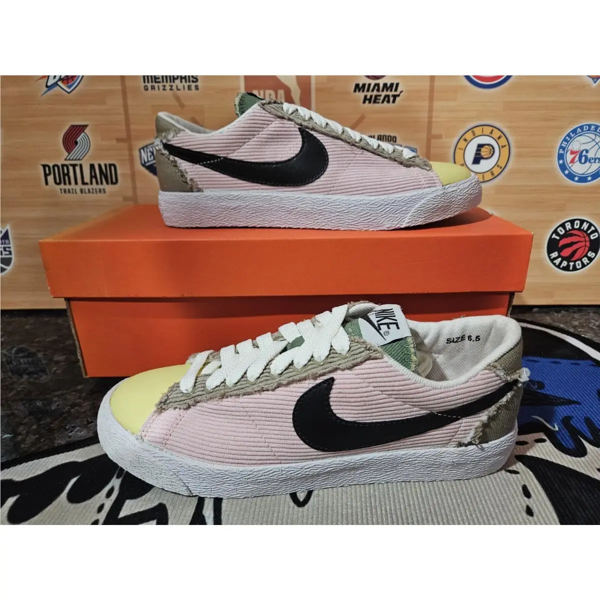 Nike Blazer Low Corduroy Carnation 2008 - Rare -womens Sz 6.5