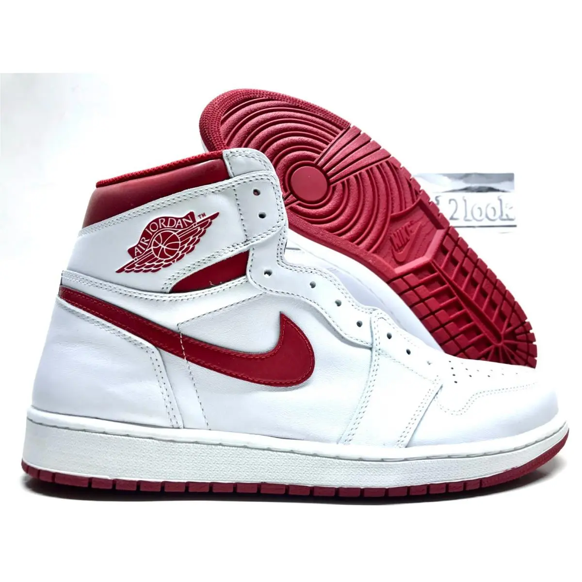 Nike Air Jordan 1 Retro High OG White/varsity Red Size Men`s 14 555088-103