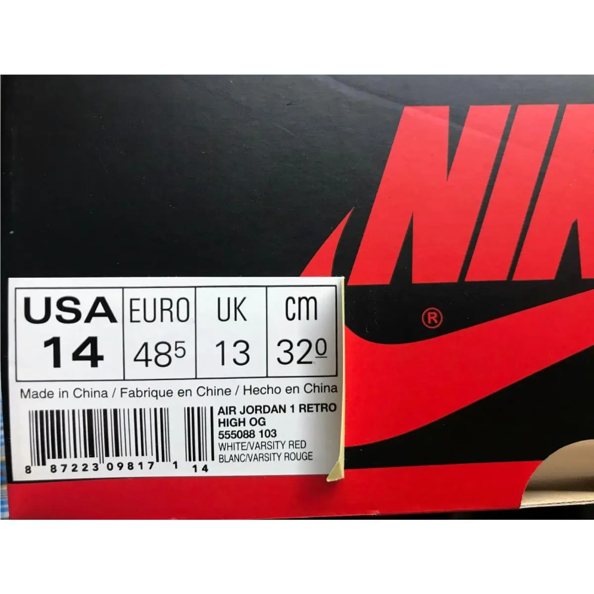 Nike shoes - Air Jordan 1 - Air - 555088-103 - White (UPC: 887223098171) 3