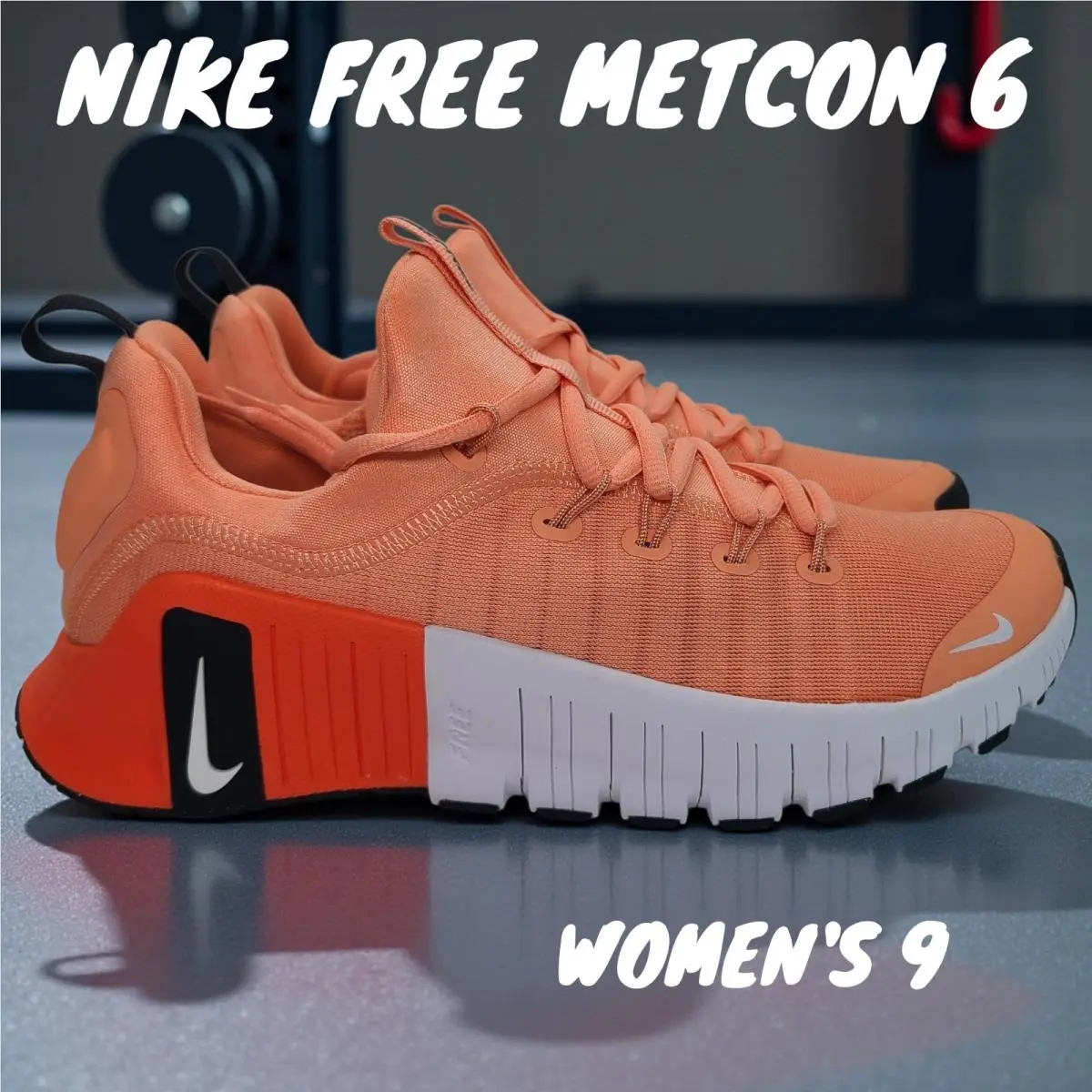 Nike Wmns Free Metcon 6 Apricot/turf Orange Workout Shoe FJ7126-803 SZ 9