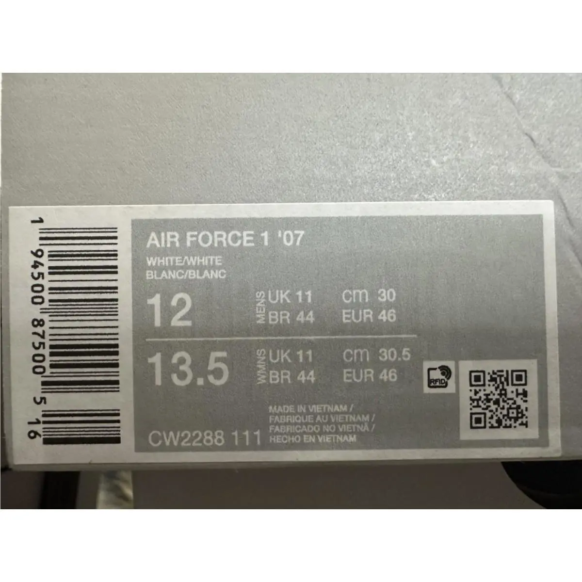 Nike shoes - Nike Air Force 1 `07 - CW2288-111 - White 9