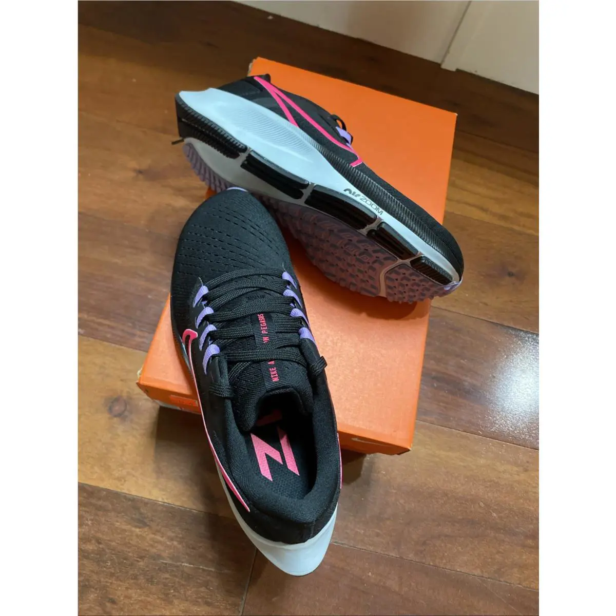 Nike shoes - Nike Pegasus - Pegasus - Black/white/pink/purple 5