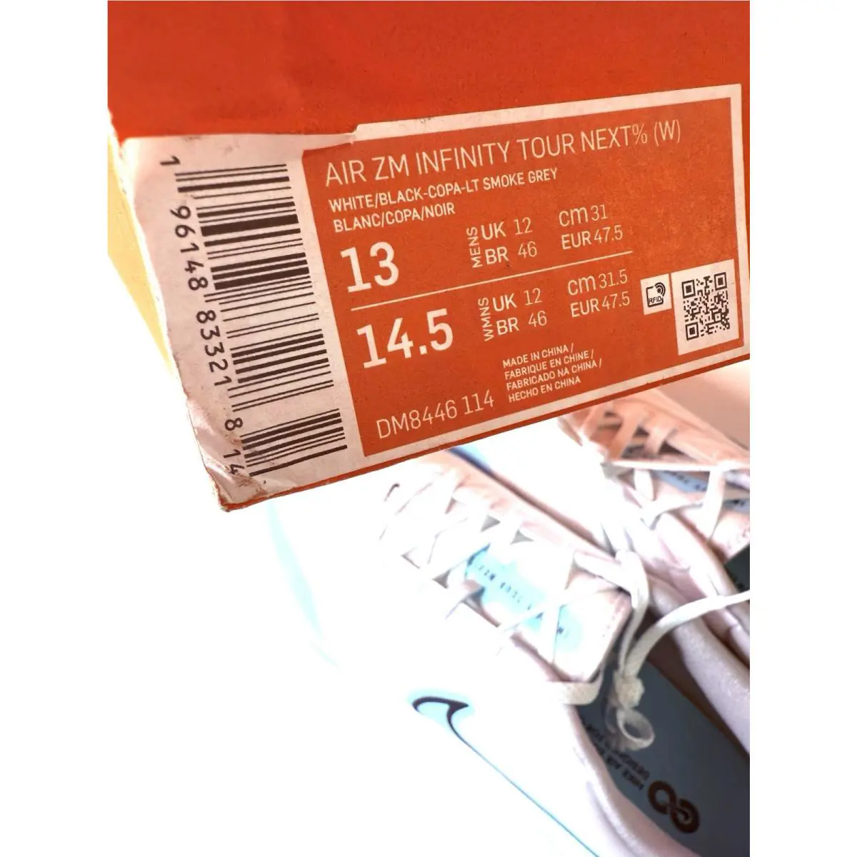 Nike shoes - Nike Air Zoom Infinity Tour - DM8446-114 - White (UPC: 196148833164) 3