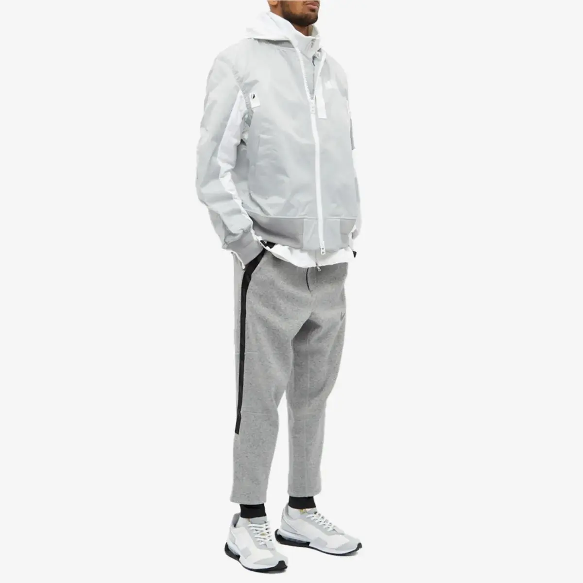 Nike clothing - Nike x Sacai Fleece Sweatpants - CW2187 063 - Gray 6