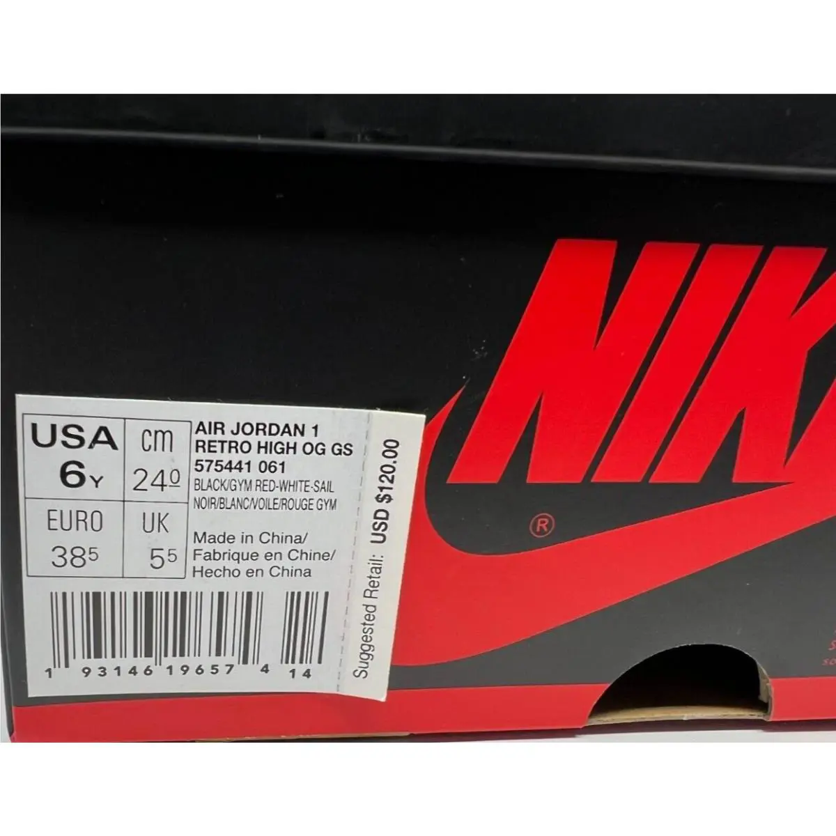 Nike shoes - Nike Air Jordan 1 Retro High 575441-061 - 575441-061 - Black (UPC: 193146196543) 6
