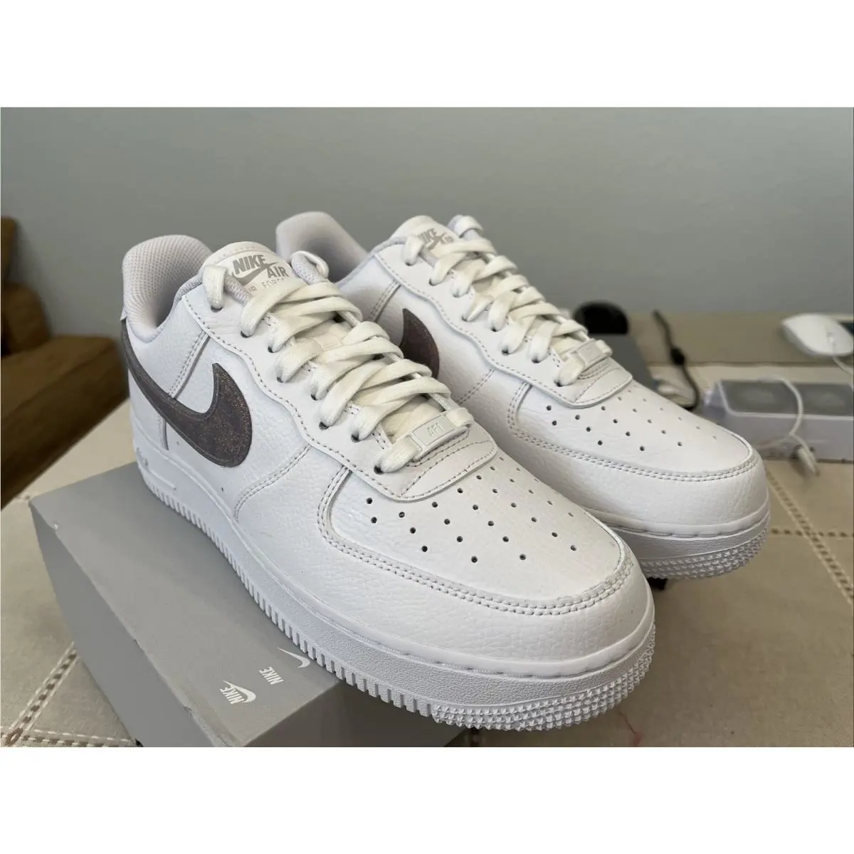 Nike shoes - Nike Air Force 1 ‘07 ESS - DH4407-102 - White Canyon Purple Grey Fog 4