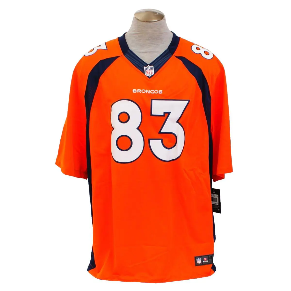 Nike Men`s 4XL Orange Denver Broncos Welker 83 Football Jersey Tackle Twill