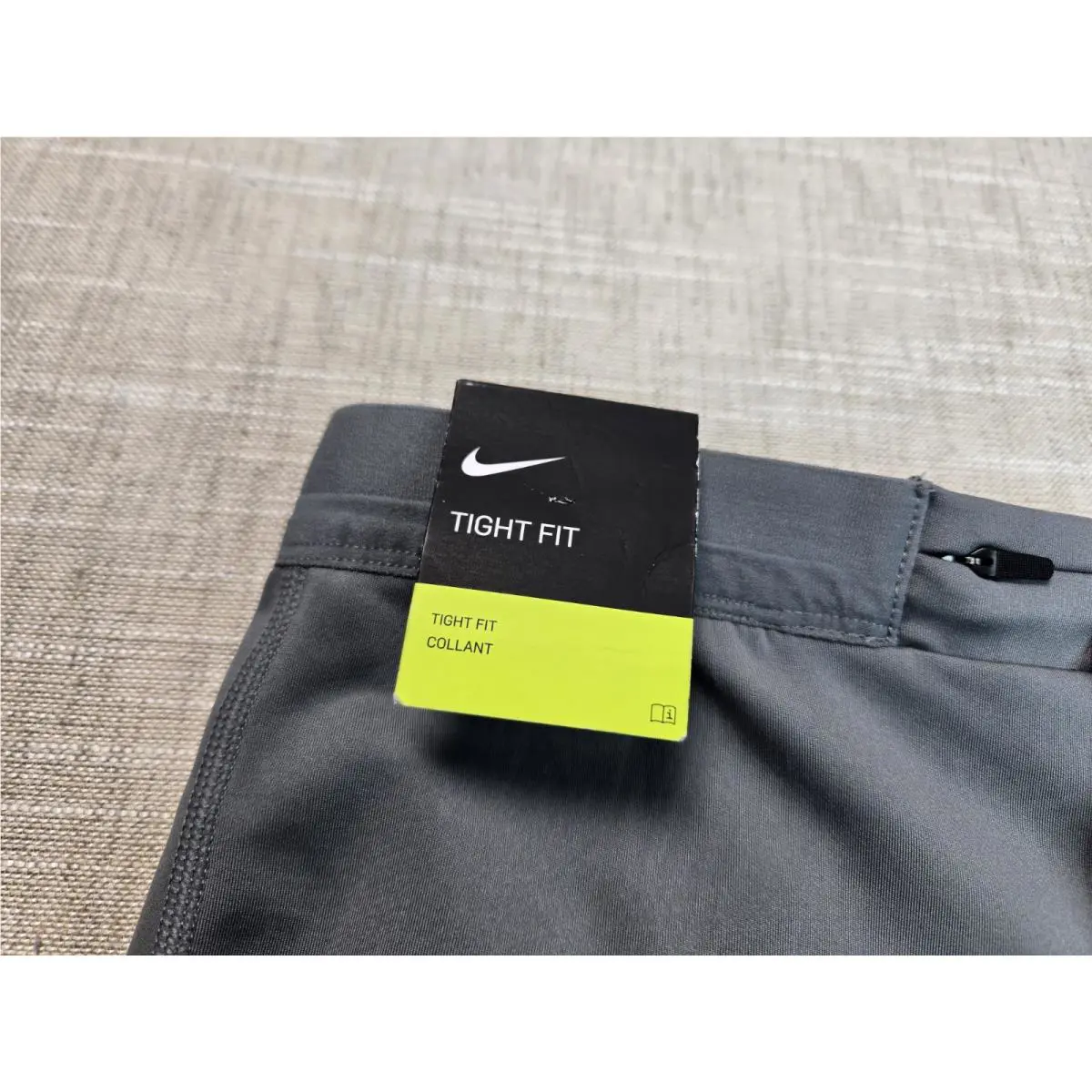 Nike clothing - NIKE Shield Running Tights Pants Reflective - CU6077-070 - Gray Black 6