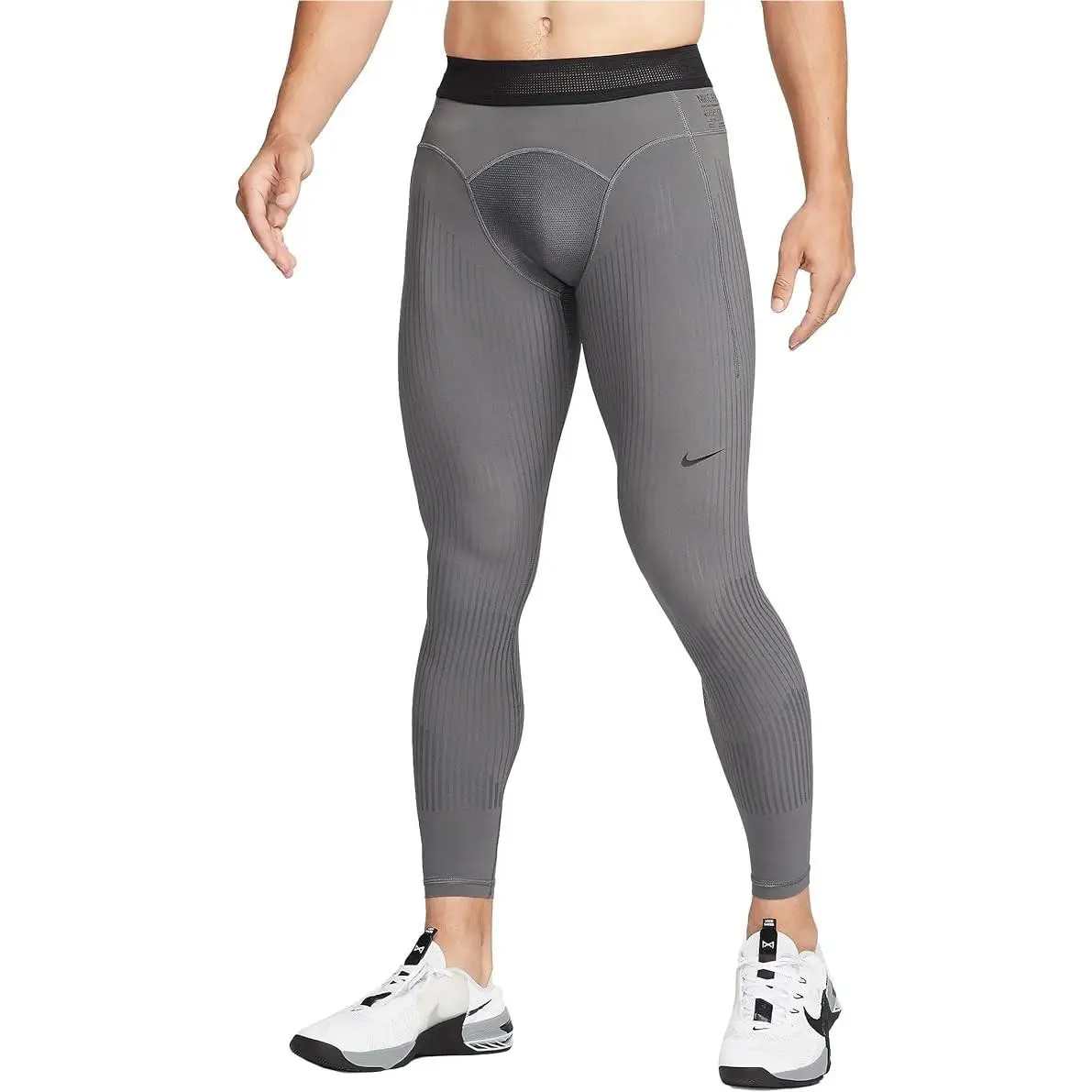 A.p.s. Men`s Large Dri-fit Adv Iron Grey Versatile Tights DR1890-068 by Nike
