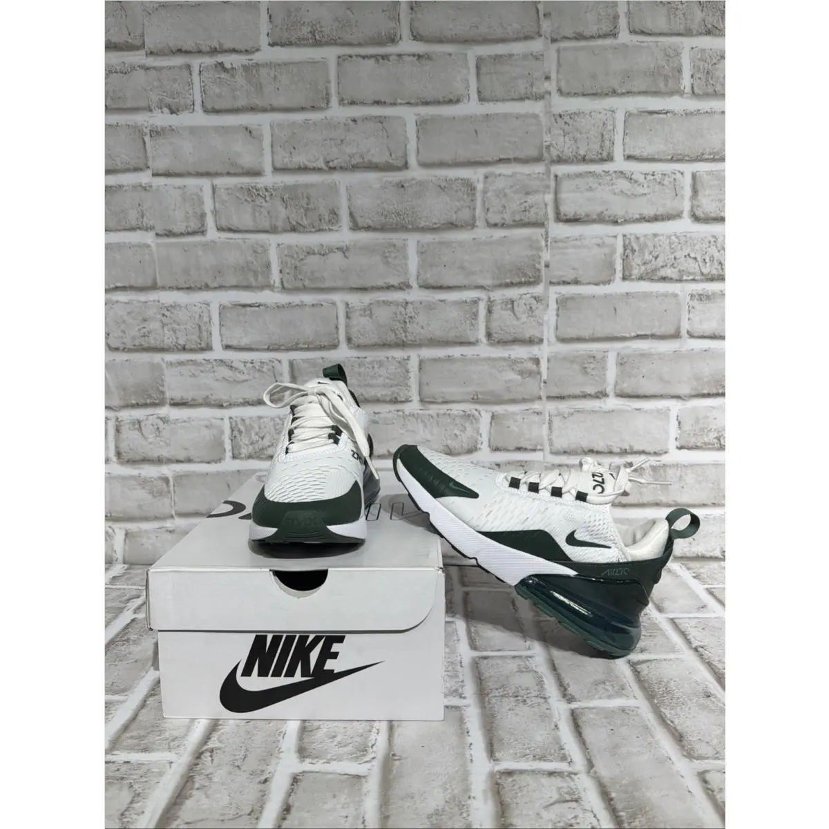 Nike Air Max 270 White Bicoastal Phantom Green Women Sneakers HQ3421-100 Sz 6.5