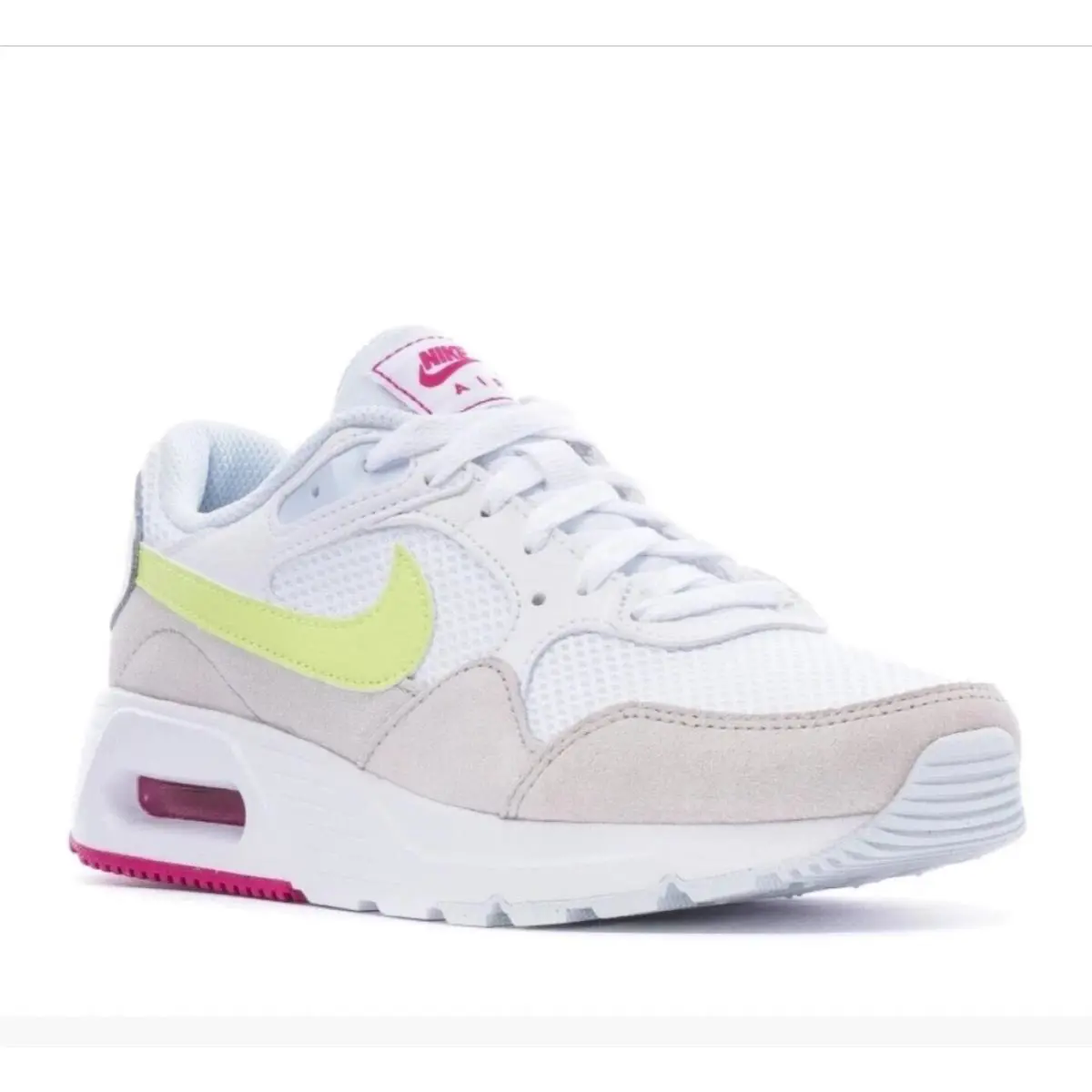 Nike Air Max SC White/lemon Twist/fireberry FQ8886-100 Women`s Size 6.5 - White
