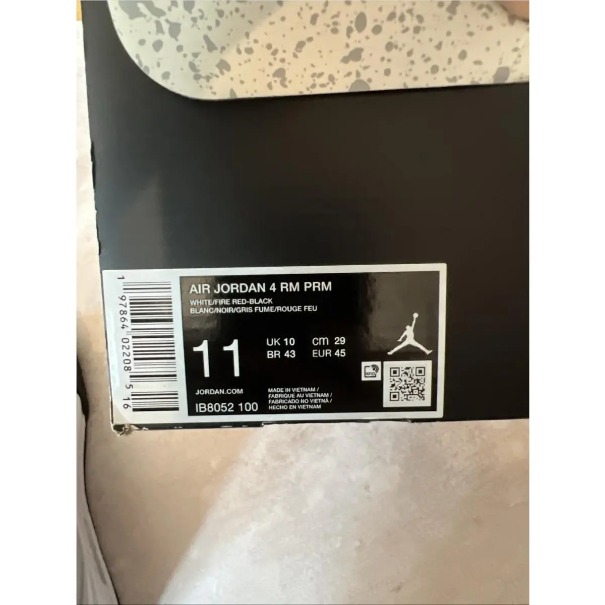 Nike shoes - Jordan 4 RM Premium White Black Smoke - IB8052-100 - Grey 6