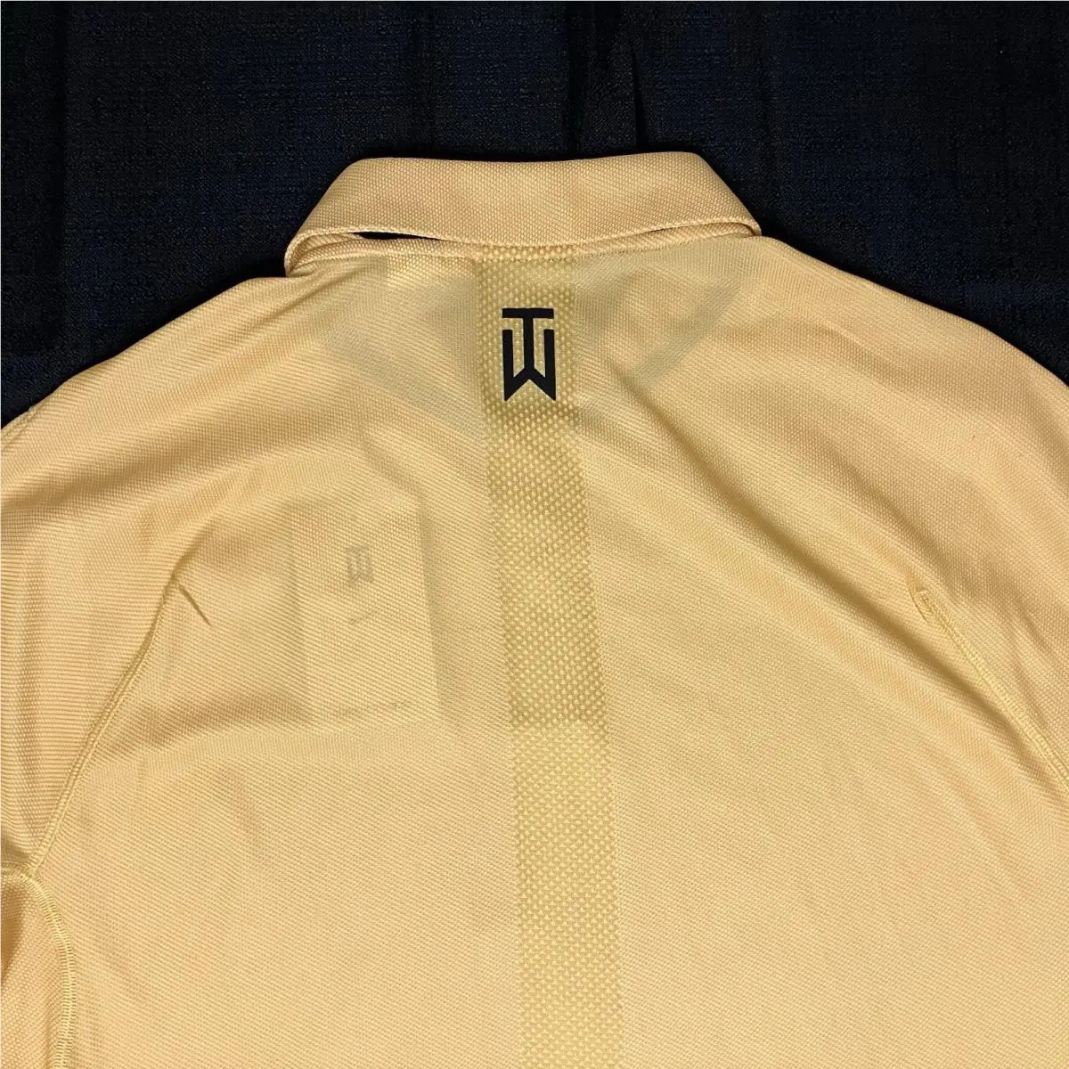 Nike clothing - Tiger Woods Dri Fit ADV Polo - Yellow Gold Black 2