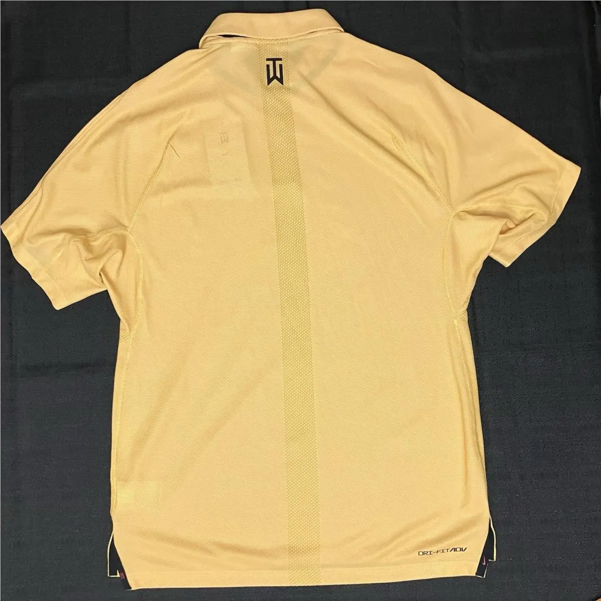 Nike clothing - Tiger Woods Dri Fit ADV Polo - Yellow Gold Black 4