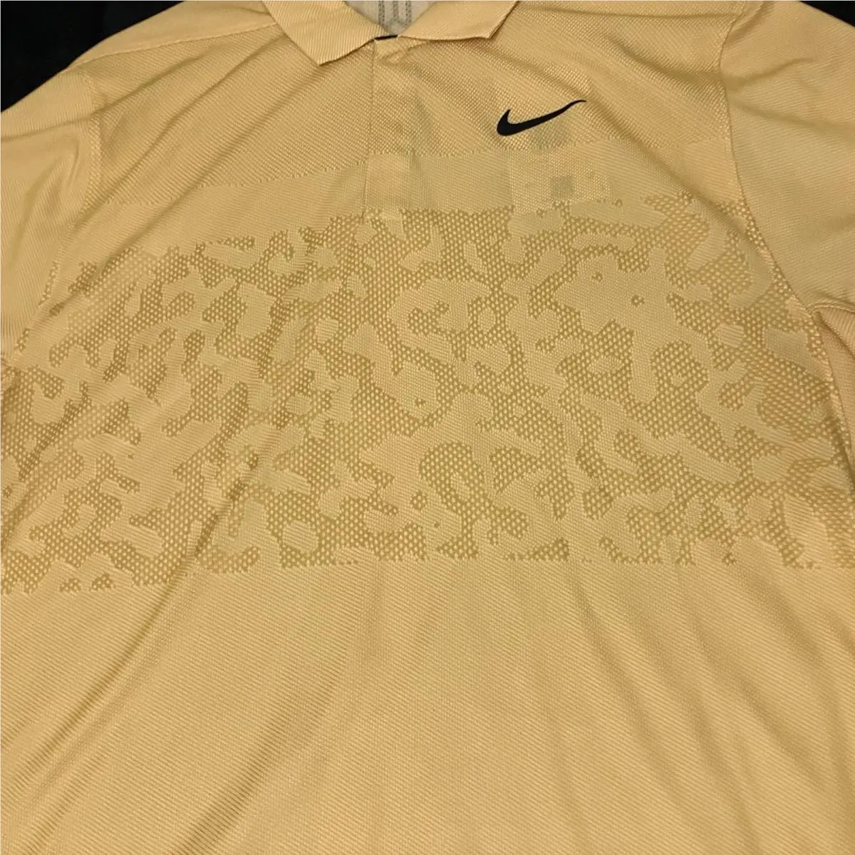 Nike clothing - Tiger Woods Dri Fit ADV Polo - Yellow Gold Black 7