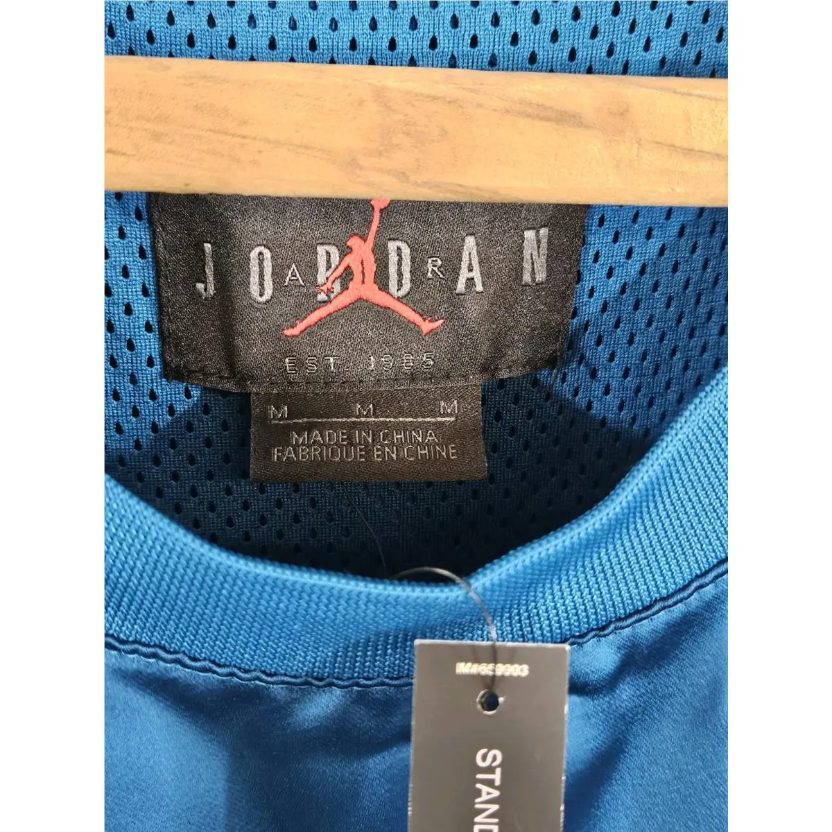 Nike clothing - Air Jordan Flight Satin Jersey - AR0731-301 - Teal Blue 2