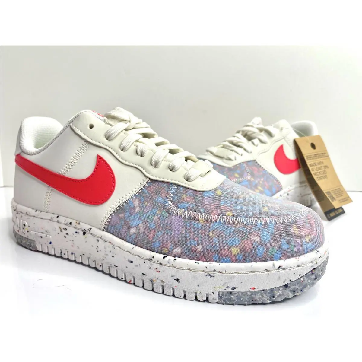 Nike shoes - Air Force 1 Crater - Air Force Crater - CT1986-101 - Summit White/Siren Red 0
