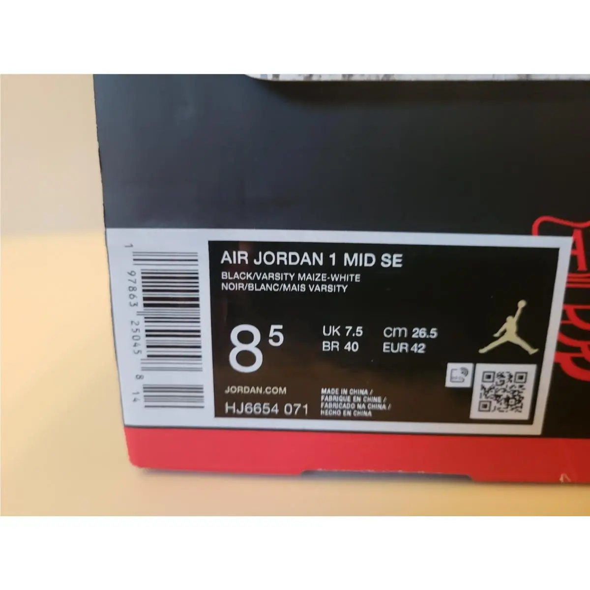 Nike shoes - Nike Air Jordan 1 - Air - HJ6654-071 - Yellow 5