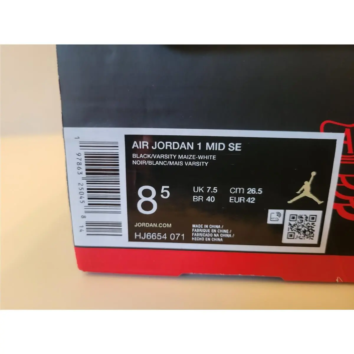 Nike shoes - Nike Air Jordan 1 - Air - HJ6654-071 - Yellow 6