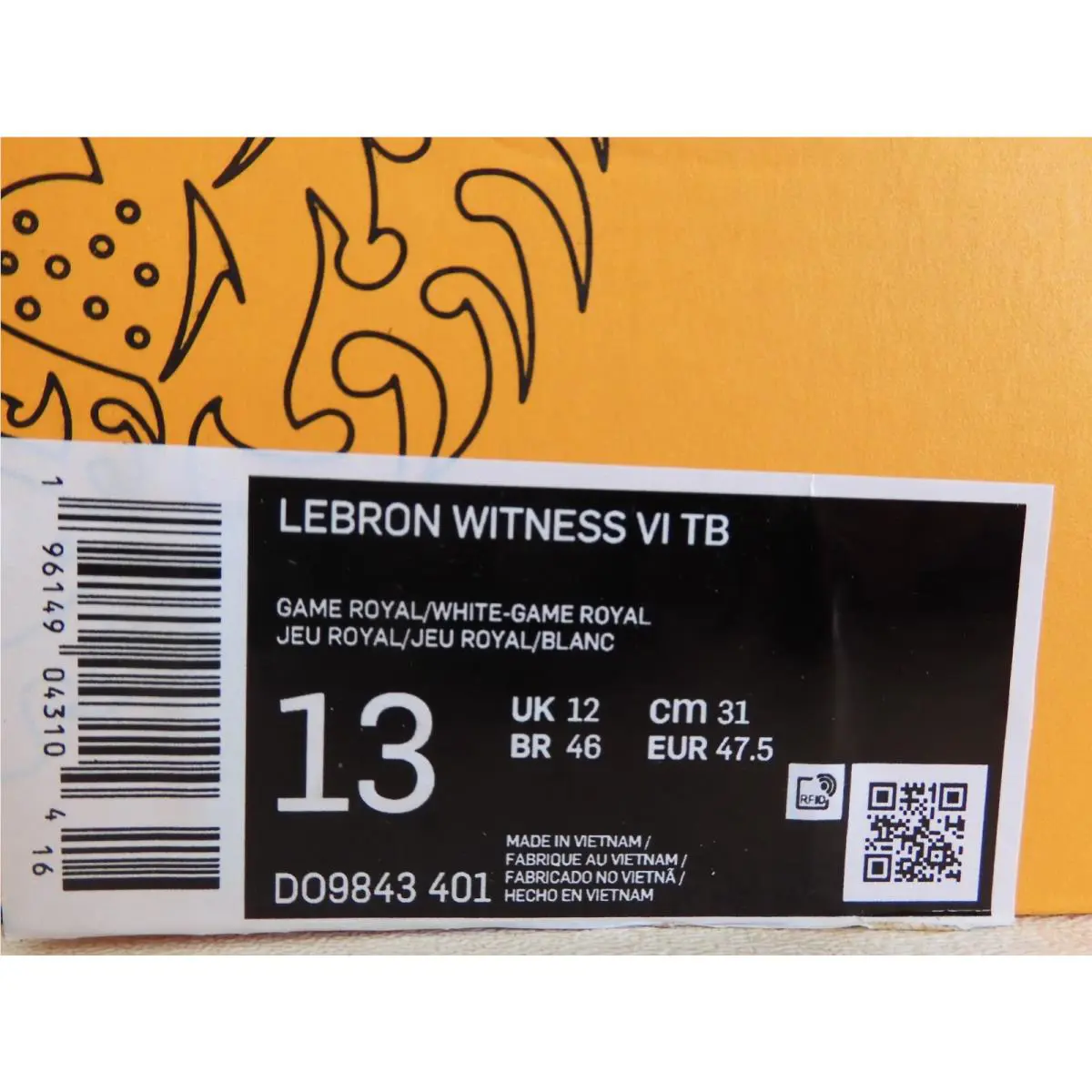 Nike shoes - Nike LeBron Witness - LeBron Witness - DO9843-401 - Blue (UPC: 196149043104) 3