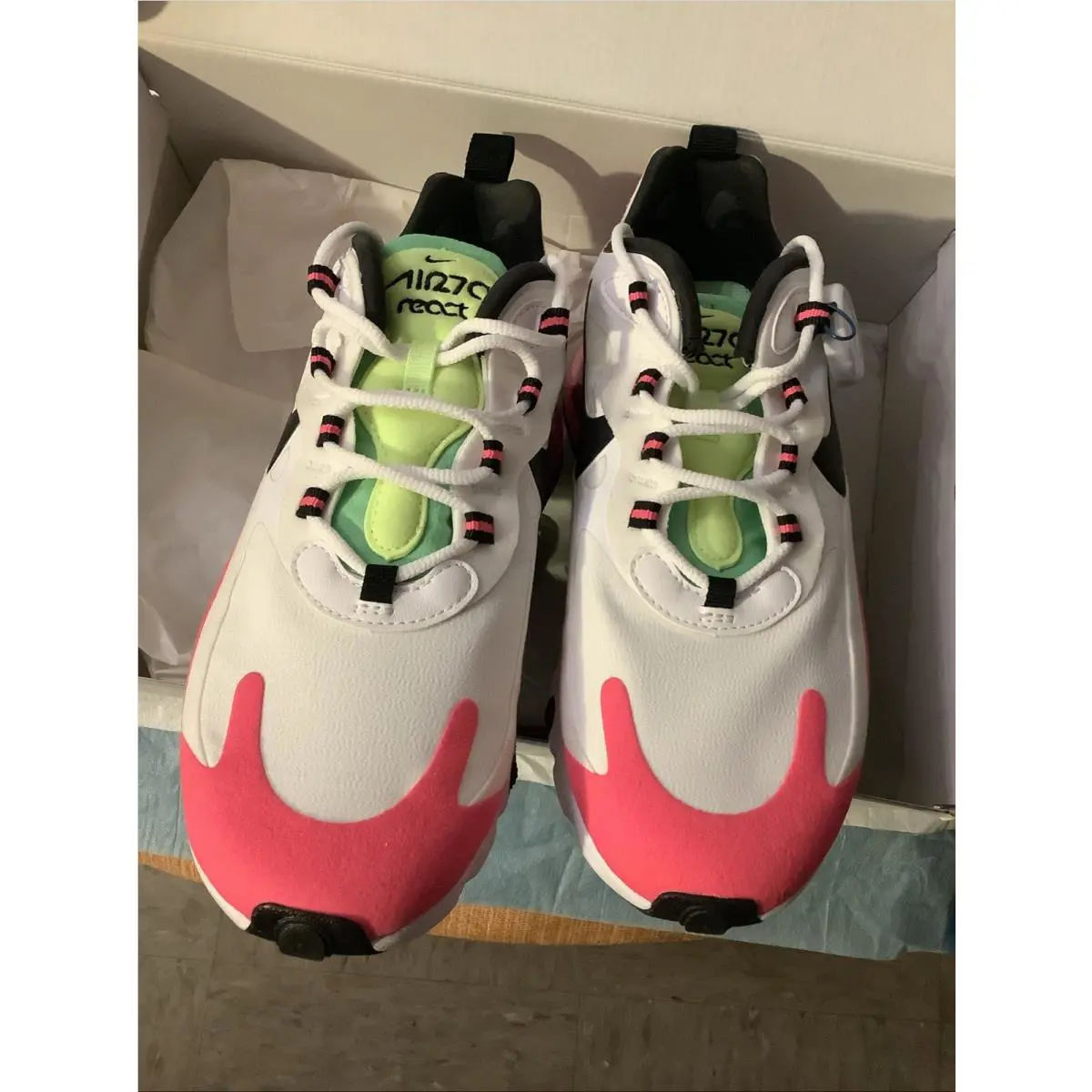 Nike shoes - Nike Air Max 270 - Air Max - White/ Black-Hyper Pink 8