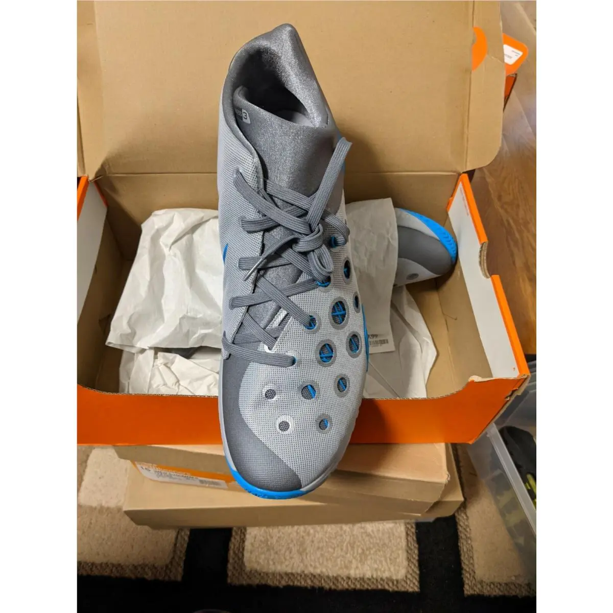 Nike shoes - Nike Zoom HyperQuickness - Zoom HyperQuickness - 749882-001 - wolf grey / blue lagoon 10