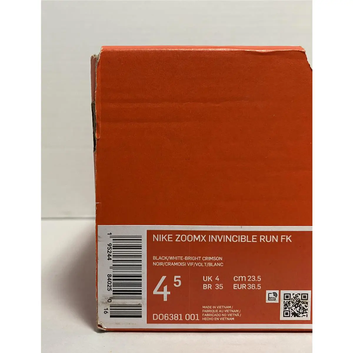 Nike shoes - Nike ZoomX Invincible - ZoomX Invincible - DO6381-001 - Black/White-Bright Crimson (UPC: 195244840250) 7