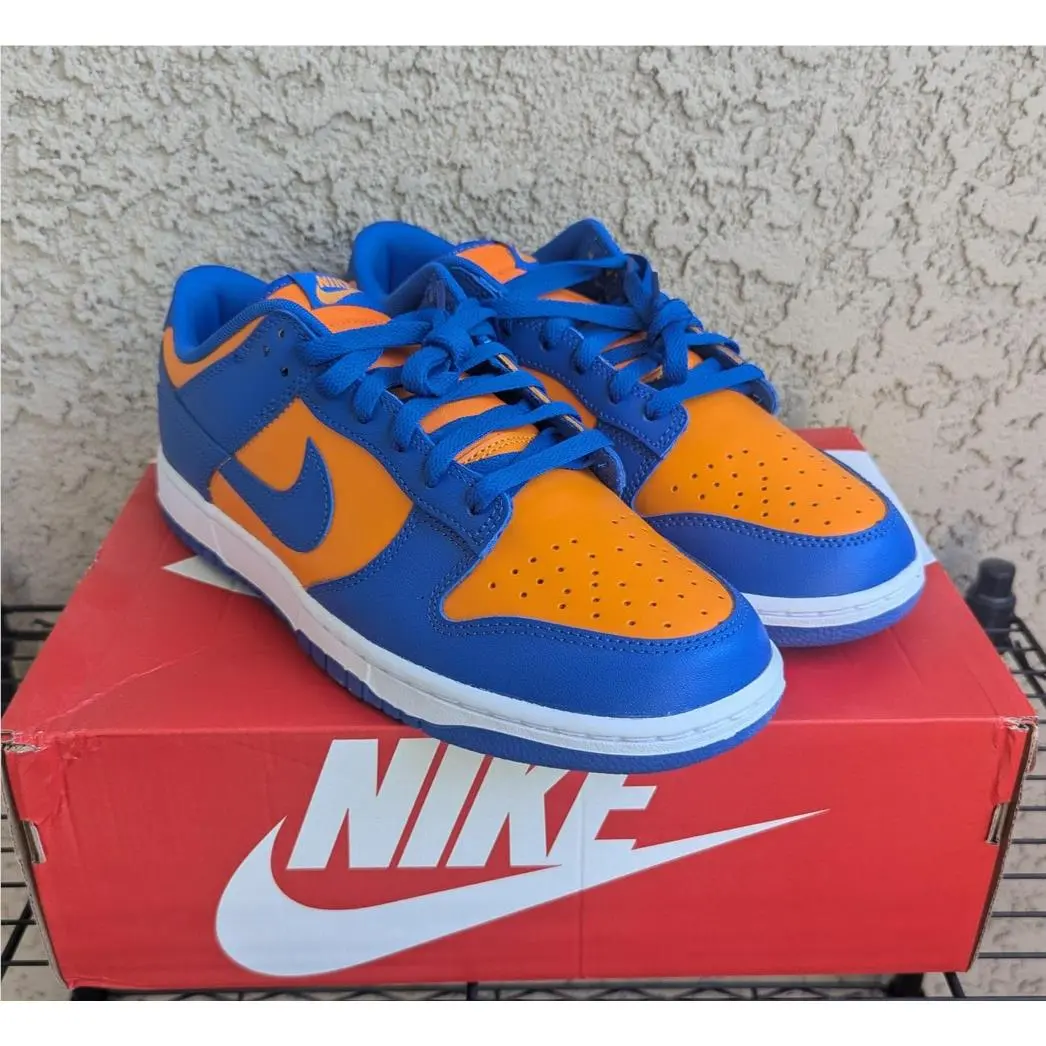 Nike Dunk Low Retro Shoes Mens Size 11 Blue Orange Knicks Basketball DV0833-800