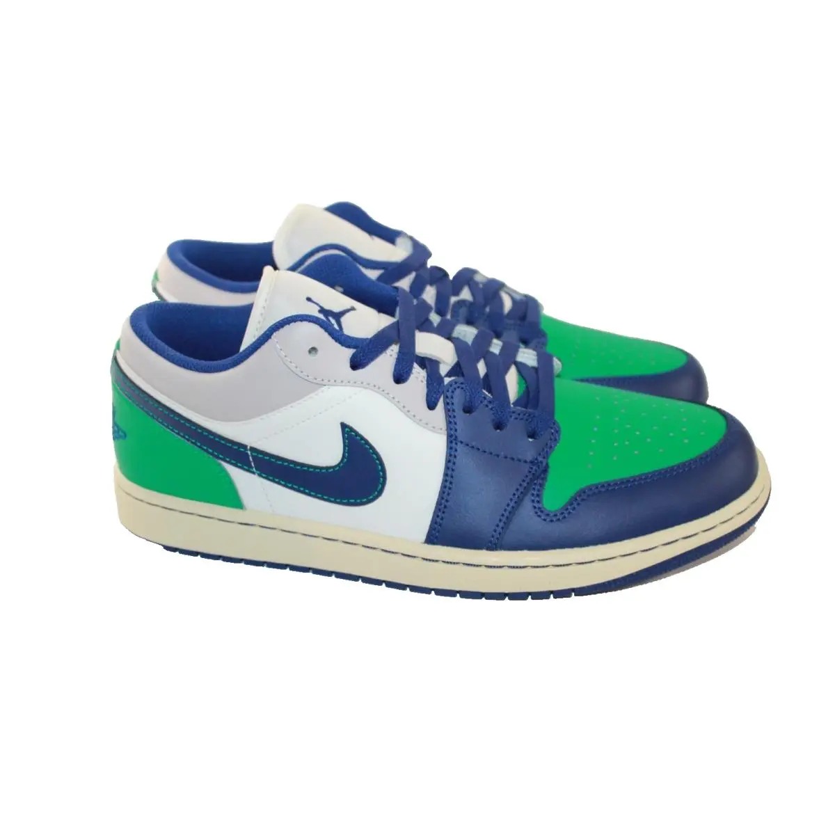 Nike Air Jordan 1 Low Sail Deep Royal Blue 553558-147 Men`s Size 10.5