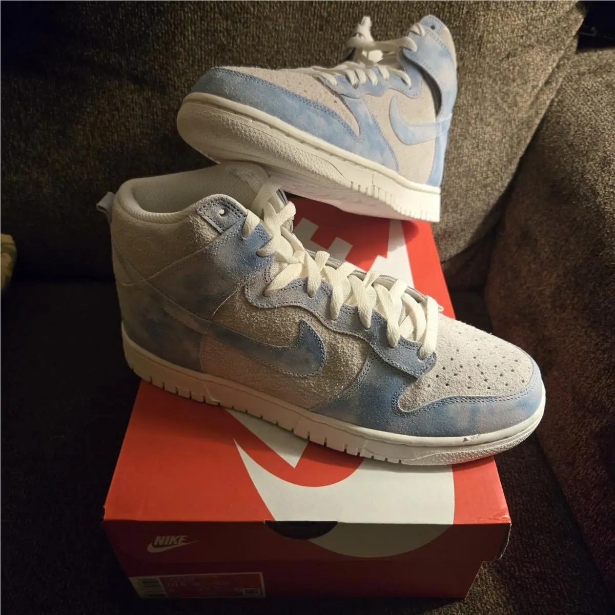 Sz 10.5W 9 Men`s Nike Dunk High SE `clouds` Celestine Blue Sail FD0882-400 - Celestine Blue/Sail