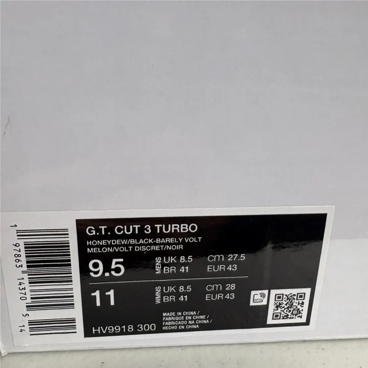 Nike shoes - Nike Air Zoom G.T. Cut 3 Turbo - HV9918-300 - Honeydew/Black-Barely Volt 6