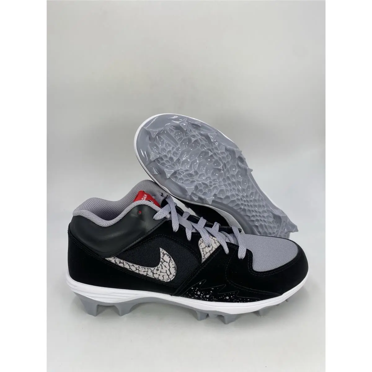 Nike Jordan Stadium 90 Low TD Black Fire Red Grey HQ0210 060 Men`s Sz 10.5